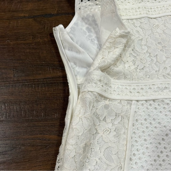 Fate Jonetta White Sleeveless Lace Dress Size Large Women - Picture 3 of 11